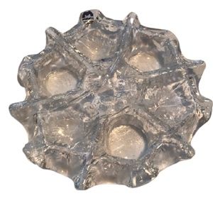 MUURLA glass votive candle holder 3 tray 1970 Finland